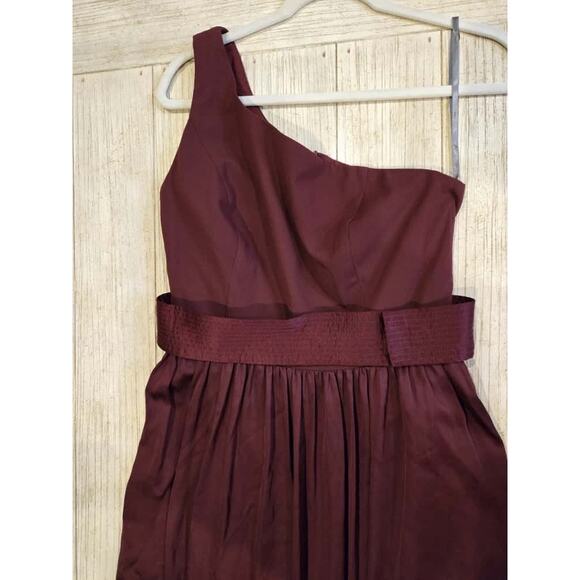 WHITE by Vera Wang Women's One-Shoulder Red Gown Size 10 Formal Long Dress - Picture 9 of 11